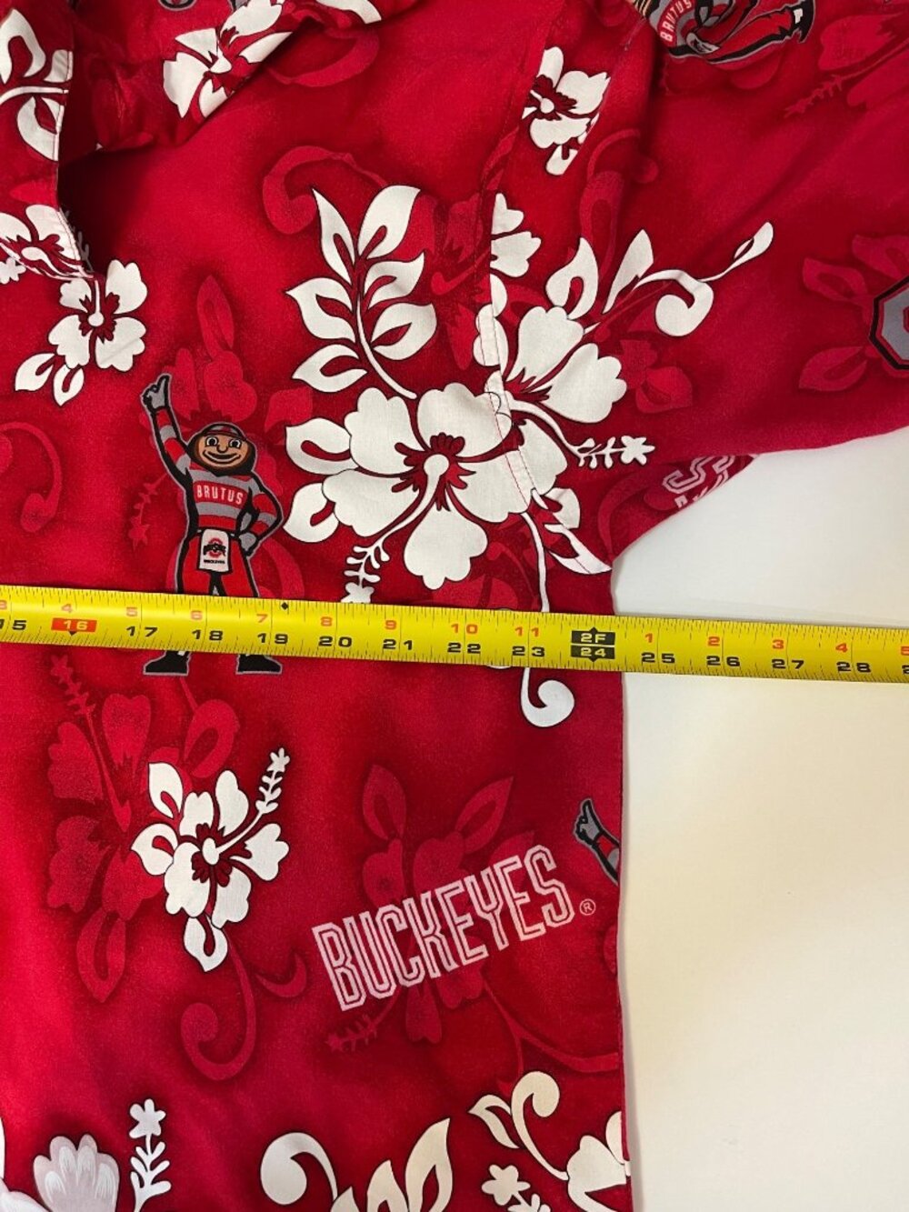 Spike Sports Ohio State Buckeyes Hawaiian Shirt Button Front sz 3XL - Picture 5 of 6